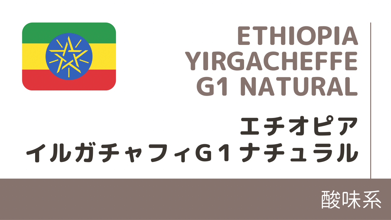 【7/18エリア変更】イルガチェフェG1ナチュラル